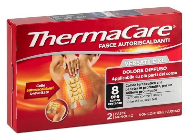 THERMACARE Banda calefactora versátil XL de 2 bandas. Calor terapéutico.