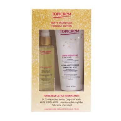Dárková sada na tělo Topicrem Shimmering Body Essentials 200 ml 125 ml 200 ml 125 ml
