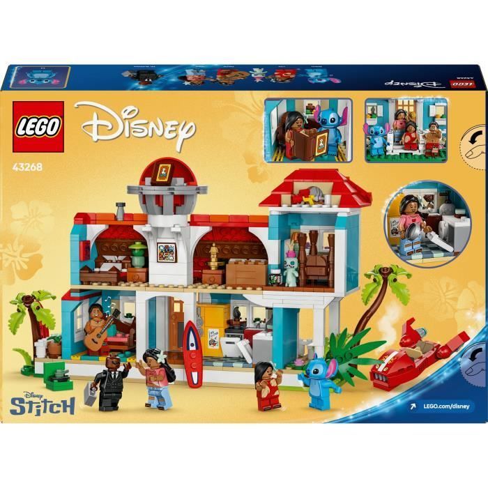 LEGO® ǀ Disney Lilo & Stitch Beach House Building Set for Kids and Fans 43268
