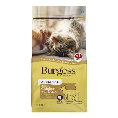Burgess per gatti adulti, ricco di pollo e anatra