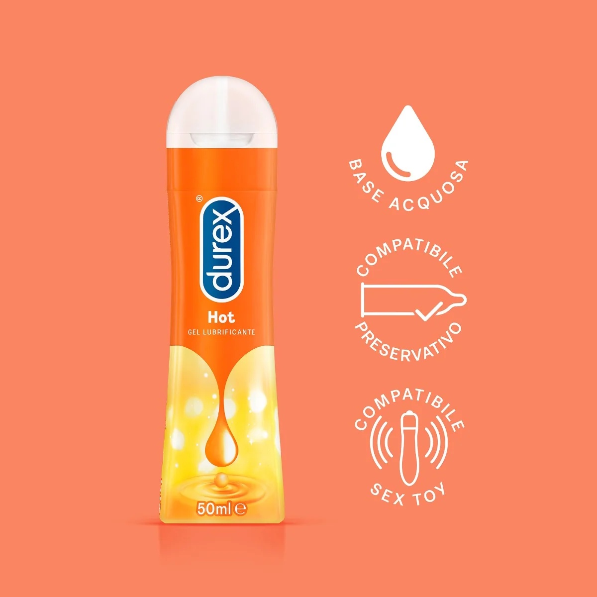 DUREX Gleitgel Durex Hot Gel 50 ml mit Wärmeeffekt