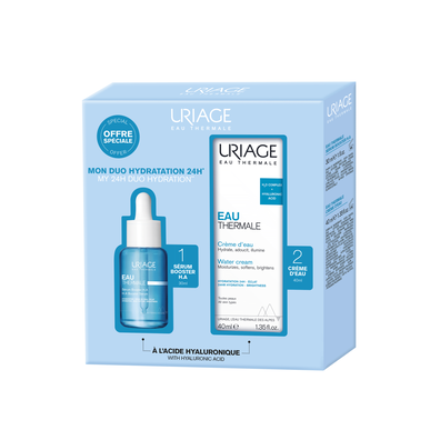 Uriage Mon Duo 24h Hydration with Hyaluronic Acid -lahjasetti: seerumi ja kosteuttava ja kirkastava voide (1 kpl)