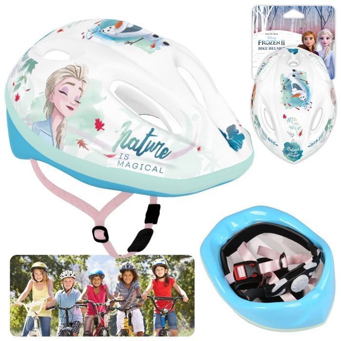 Frozen Elsa Anna Olaf Children's Bike Helmet, for Girls, Lightweight, Adjustable 52-56 cm