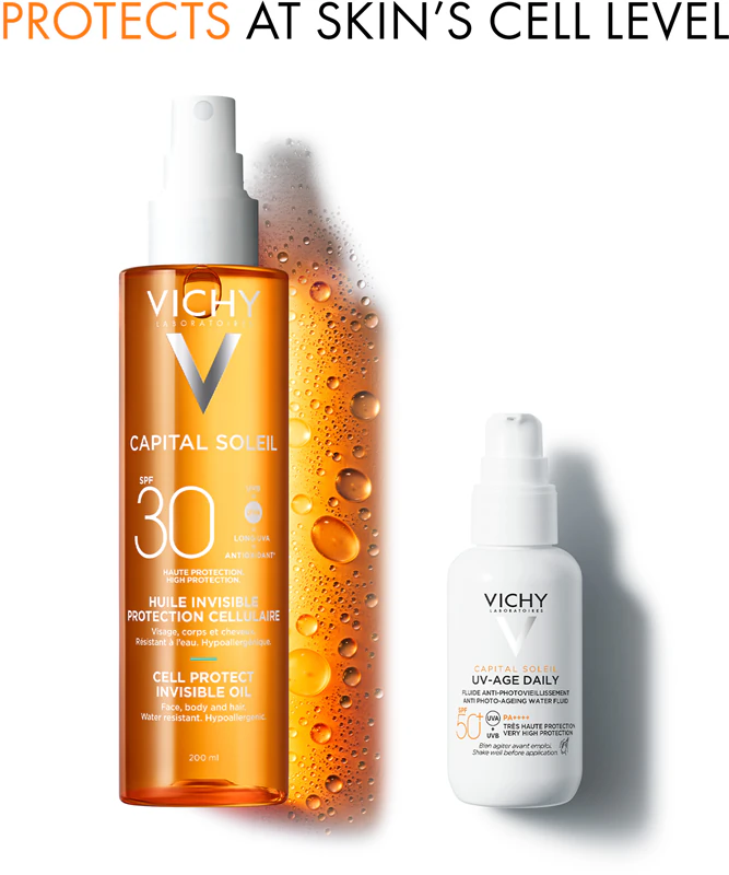 Vichy Capital Soleil Cell Protect Invisible Oil olejek ochronny SPF 30