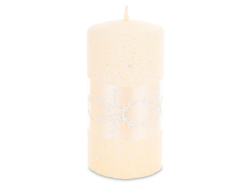 Świeca Snow Queen 14 cm kremowa