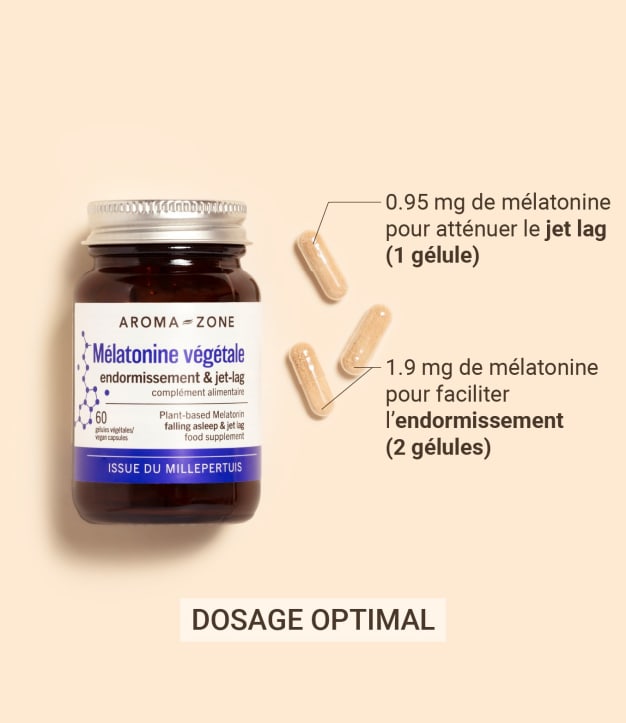 Mélatonine naturelle végétale - 60 gélules - Complément alimentaire