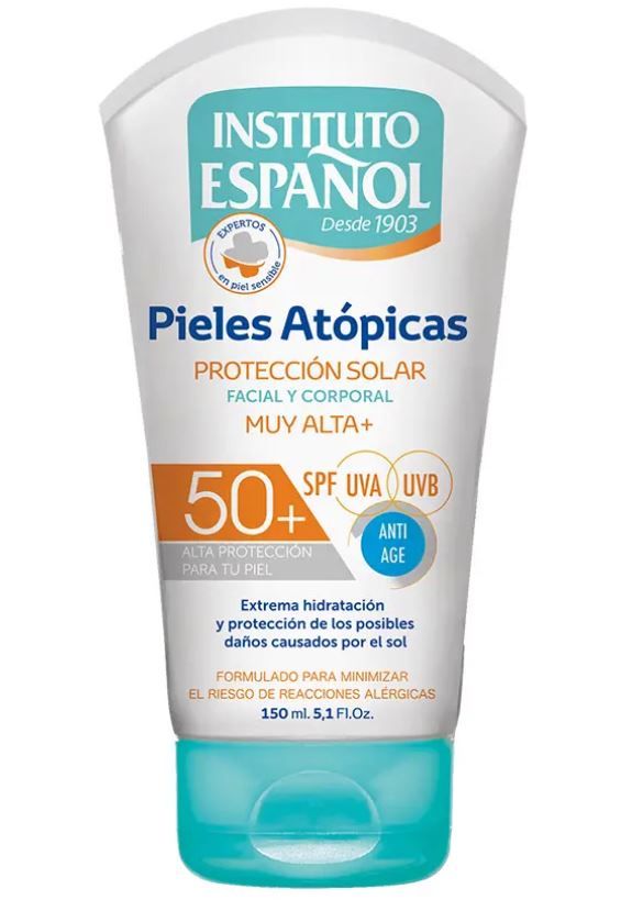 Atopinės odos apsaugos nuo saulės SPF 50 kūno apsauga