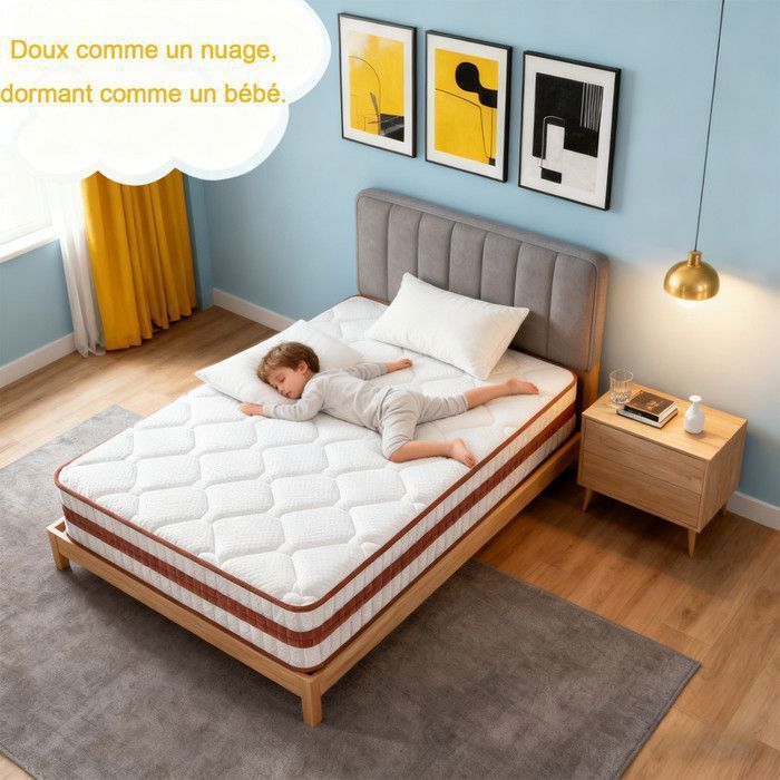Materasso - YIDATONG - 90x190 cm - Spessore 25 cm - Memory Foam - 7 Zone Ergonomiche