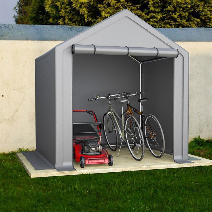 Caseta de jardín barata, caseta de jardín con persiana enrollable, refugio para bicicletas, tienda de almacenamiento de herramientas y