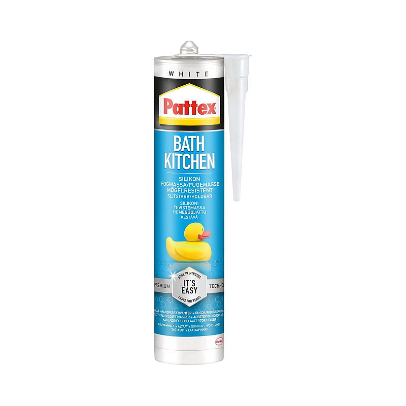 Pattex silikonforsegling 280 ml, hvit, Pattex