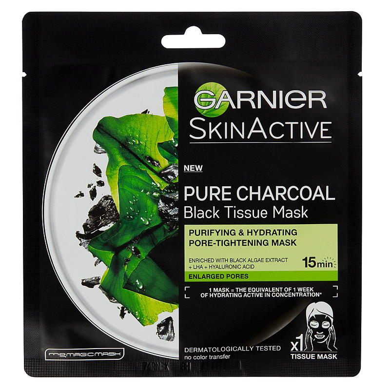 Garnier ansiktsmaske svart silkepapir Garnier