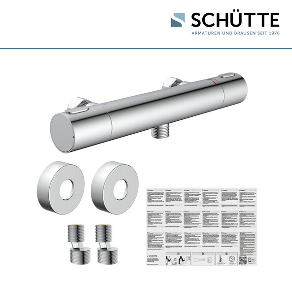 Shower faucet with thermostat LOS ANGELES, chrome