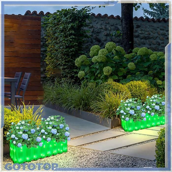 GOTOTOP Luci solari per vasi da fiori da esterno Lampada per vasi da fiori Luci solari per vasi da balcone Piscina Pallardo Giallo