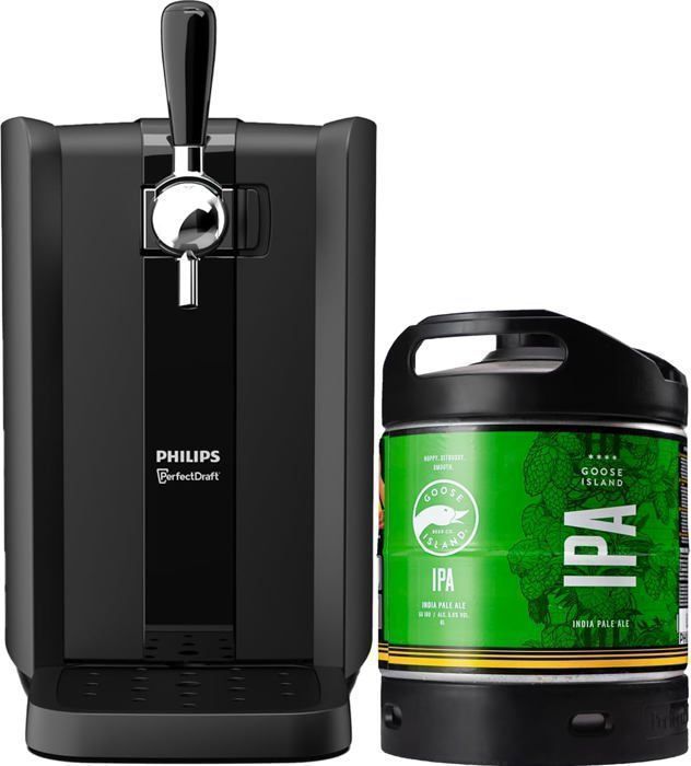 Pack Tireuse à bière PerfectDraft Black - 1 fût 6L Goose Island IPA - 5e de consigne inclus - Idée cadeau