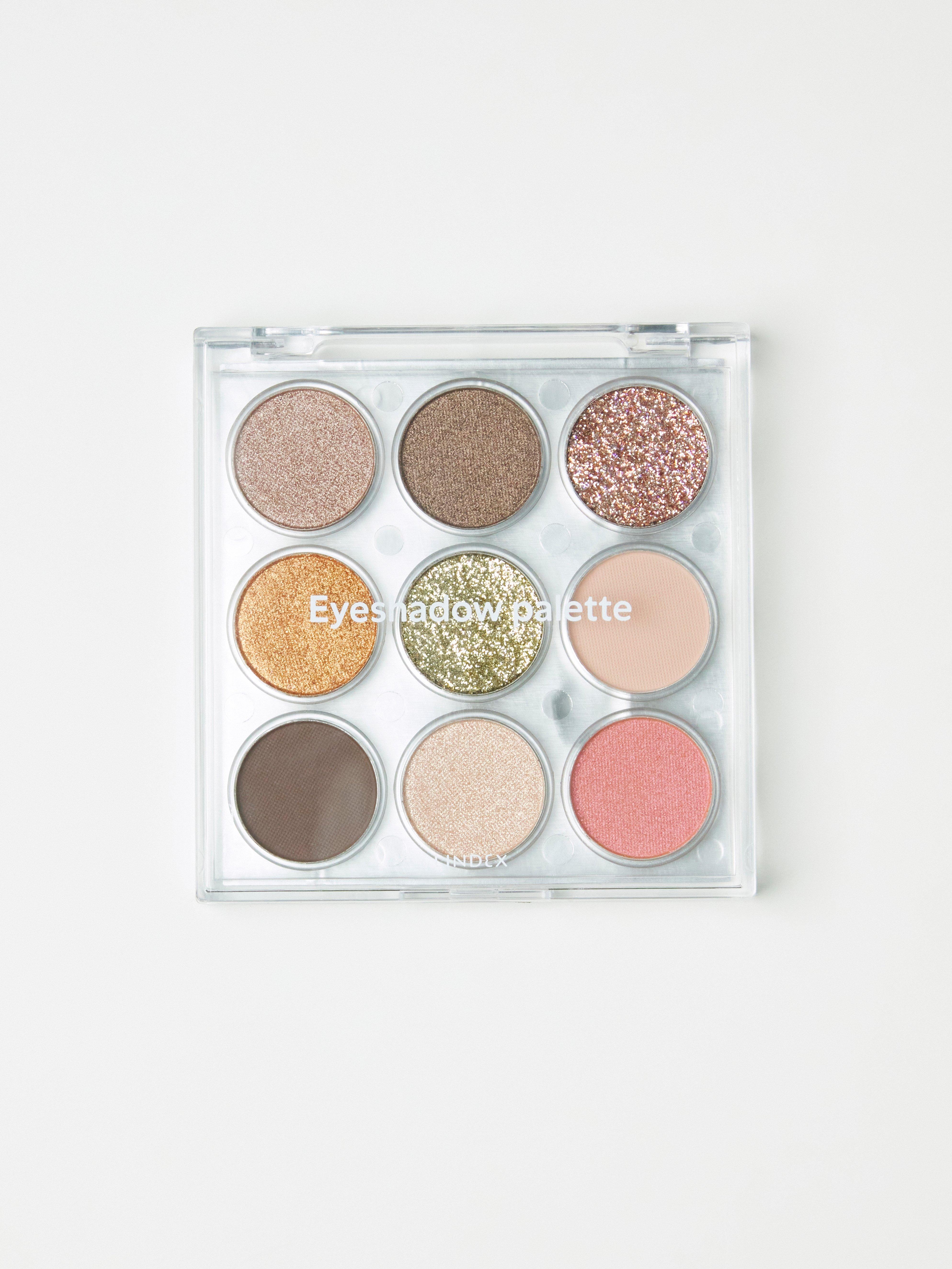 Paleta de sombras para olhos com 9 cores
