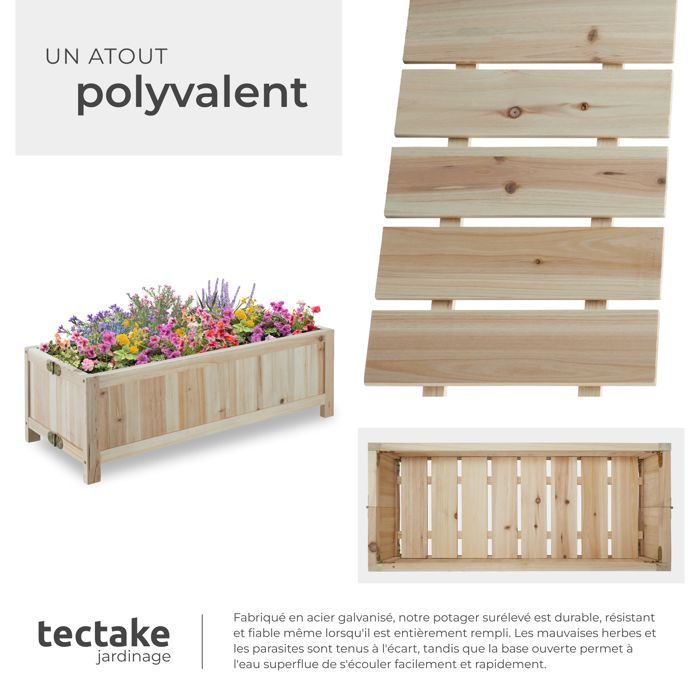 Raised garden bed - TECTAKE - BLOMSTER foldable raised planter with waterproof film and 30L capacity