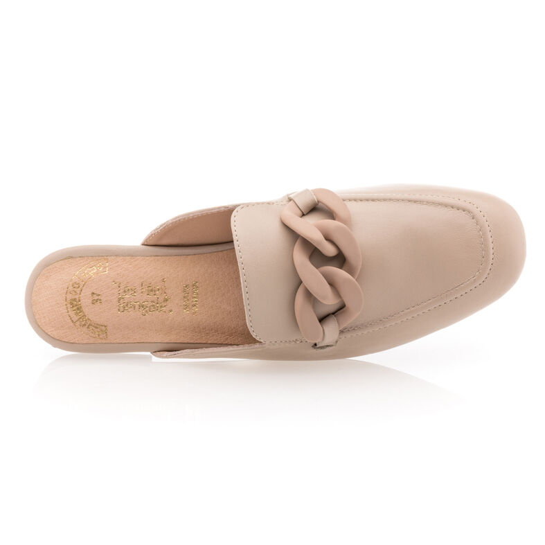 Zuecos/mules beige para mujer