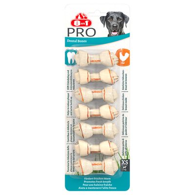 Huesos masticables Pro Dental 8 en 1 - Pollo