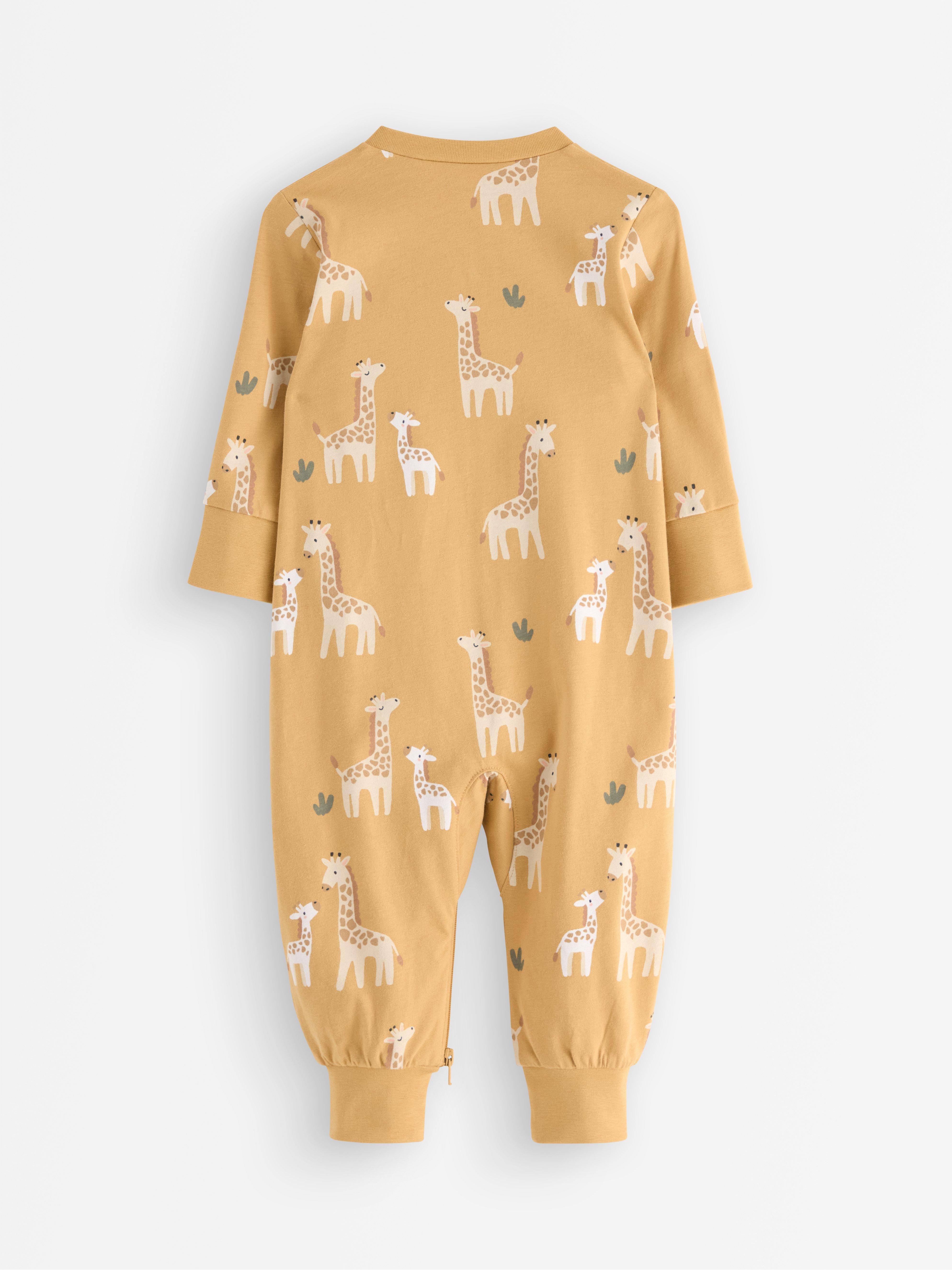 Pijama amarelo-acinzentado