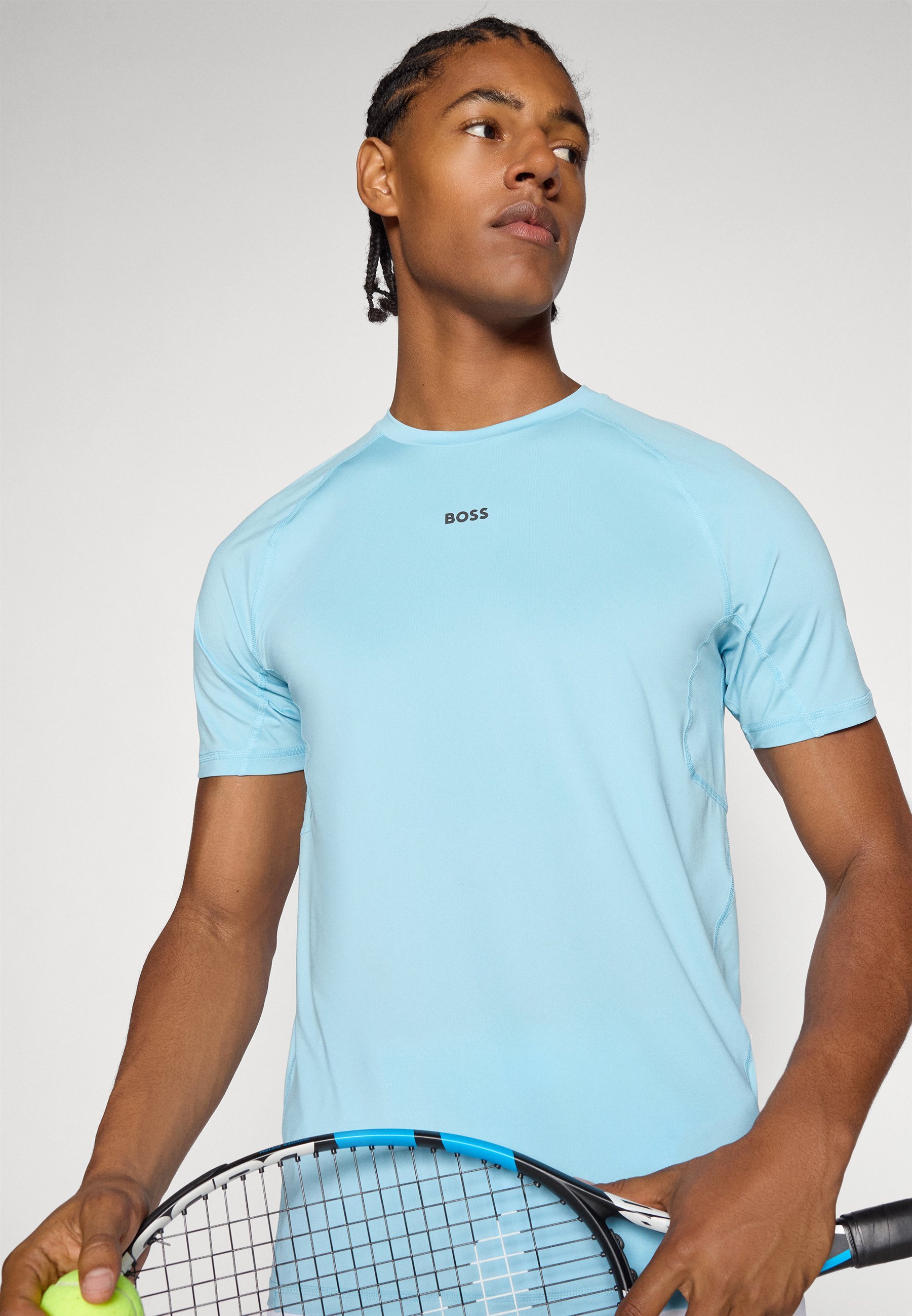 BOSS ACTIVE - T-shirt de sport - bleu pastel clair