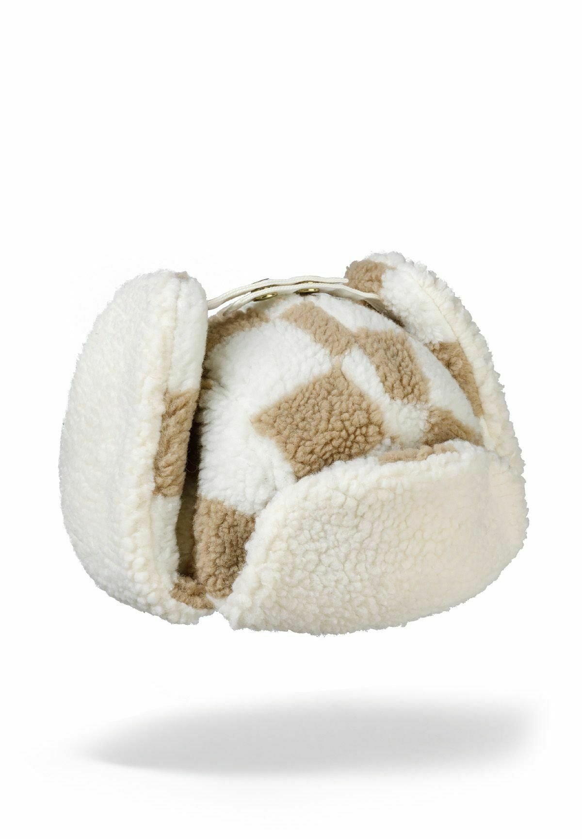 MINOTI CHECK BORG TRAPPER - Beanie - steen