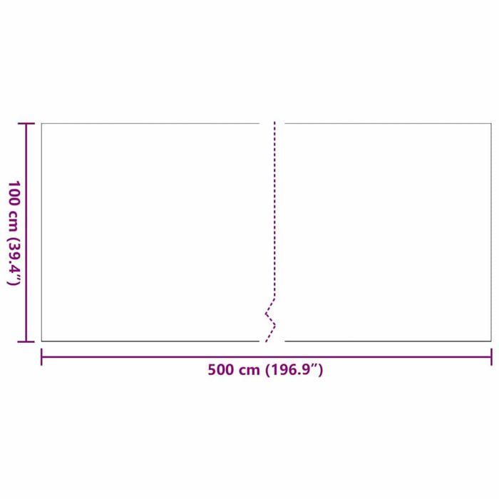 Césped artificial - vidaXL - Negro - 500x100 cm - Polipropileno - Altura del pelo 4 cm - Resistente a la intemperie