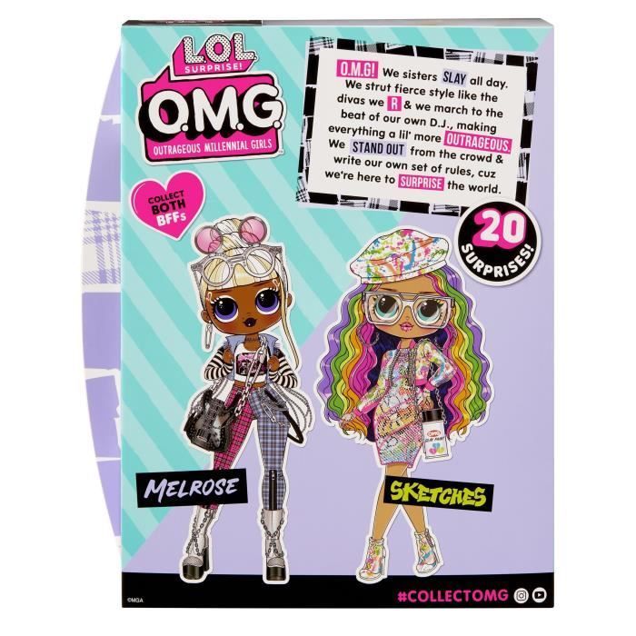 Muñeca de moda LOL Surprise OMG Serie 6 - Melrose - Atuendos y accesorios