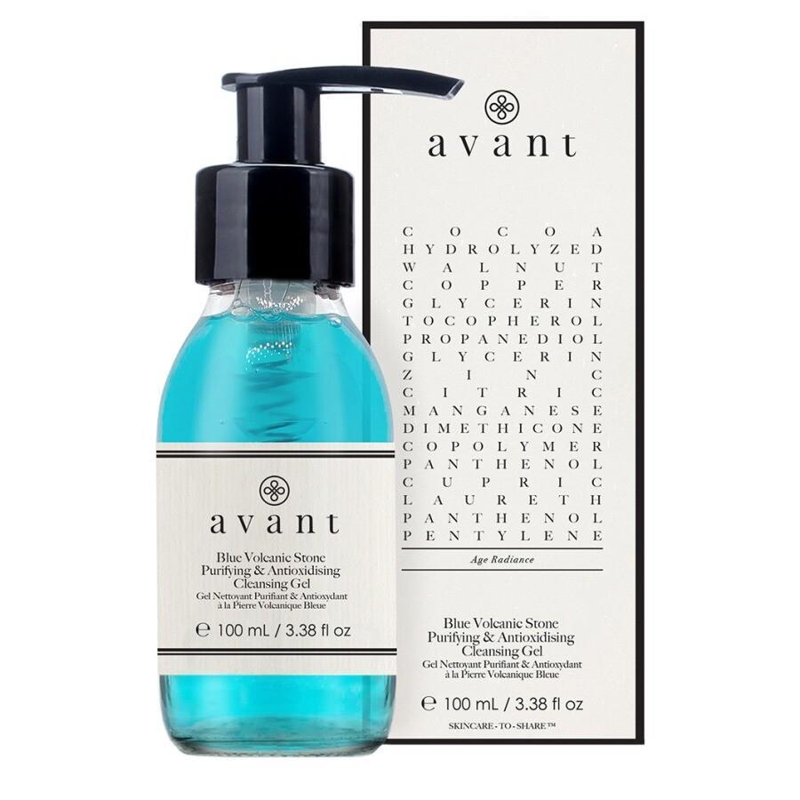 Avant Skincare Age Radiance pleťový gél s modrým vulkanickým kameňom - čistiaci a antioxidačný - 100 ml
