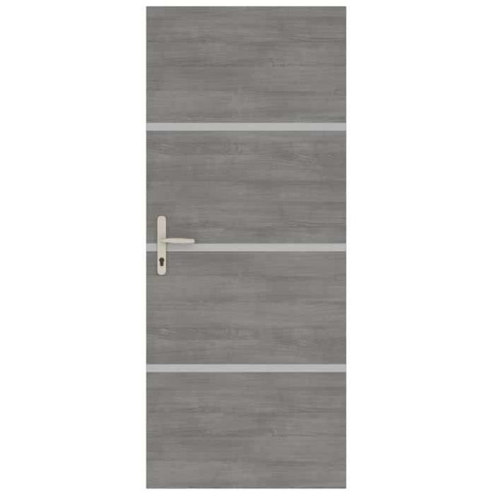 Kit di ristrutturazione per porte interne - NORDLINGER PRO - 4 pannelli 85 x 50 cm e 3 profili 85 x 2 cm - Grigio agata