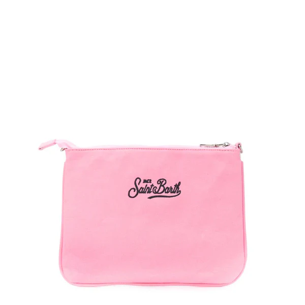 Pochette parisienne rose à perles