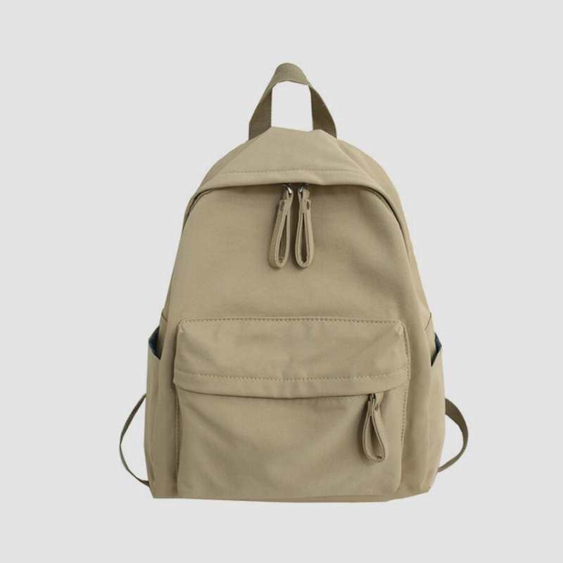 Nuovo zaino da studentessa, zaino colorato tinta unita da donna, grazioso in tessuto di cotone blu impermeabile, borsa a tracolla da viaggio.