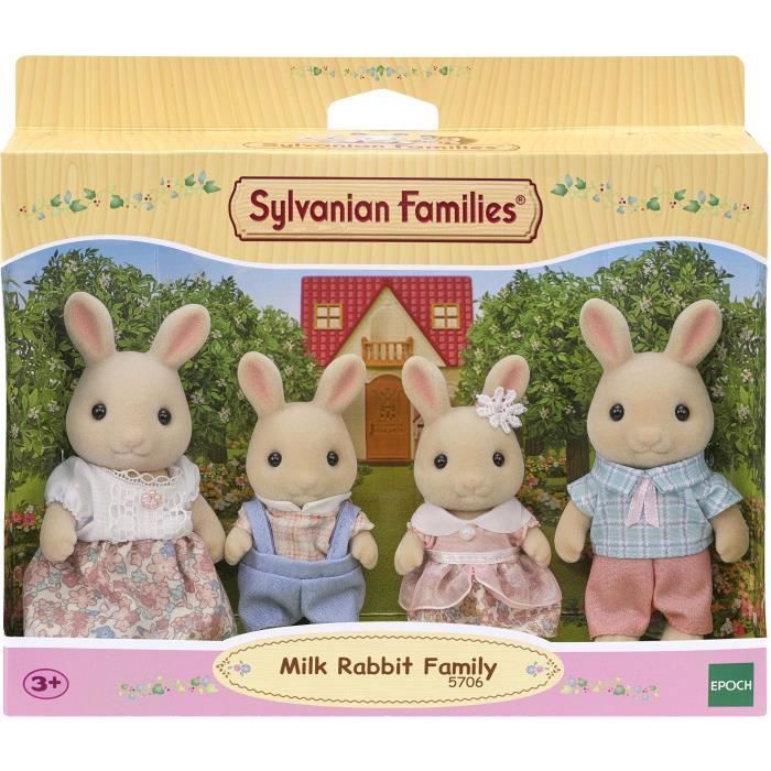 Pop - SYLVANIAN FAMILIES - De Crème Konijn Familie - Gearticuleerd en zorgvuldig aangekleed