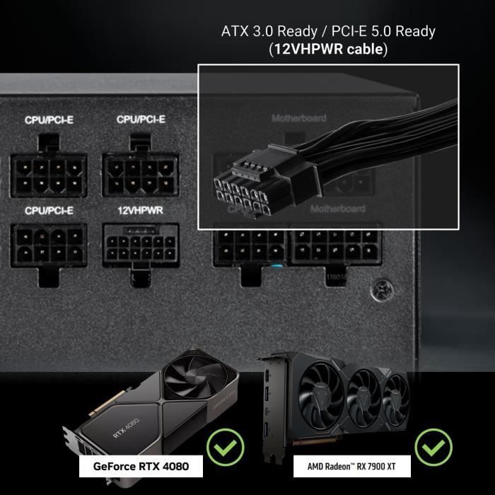 BITFENIX BFG GOLD 850W (80+ Gold) ATX 3.0 - PC-Netzteil - 850W