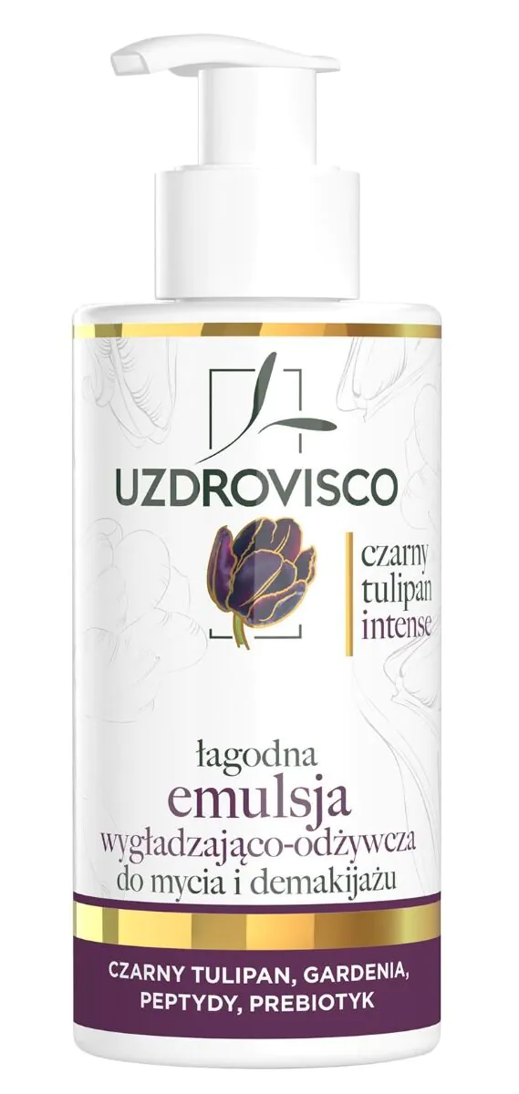 Uzdrovisco Czarny Tulipan Intense -Łagodna emulsja wygładzająco-odżywcza do mycia i demakijażu 150ml