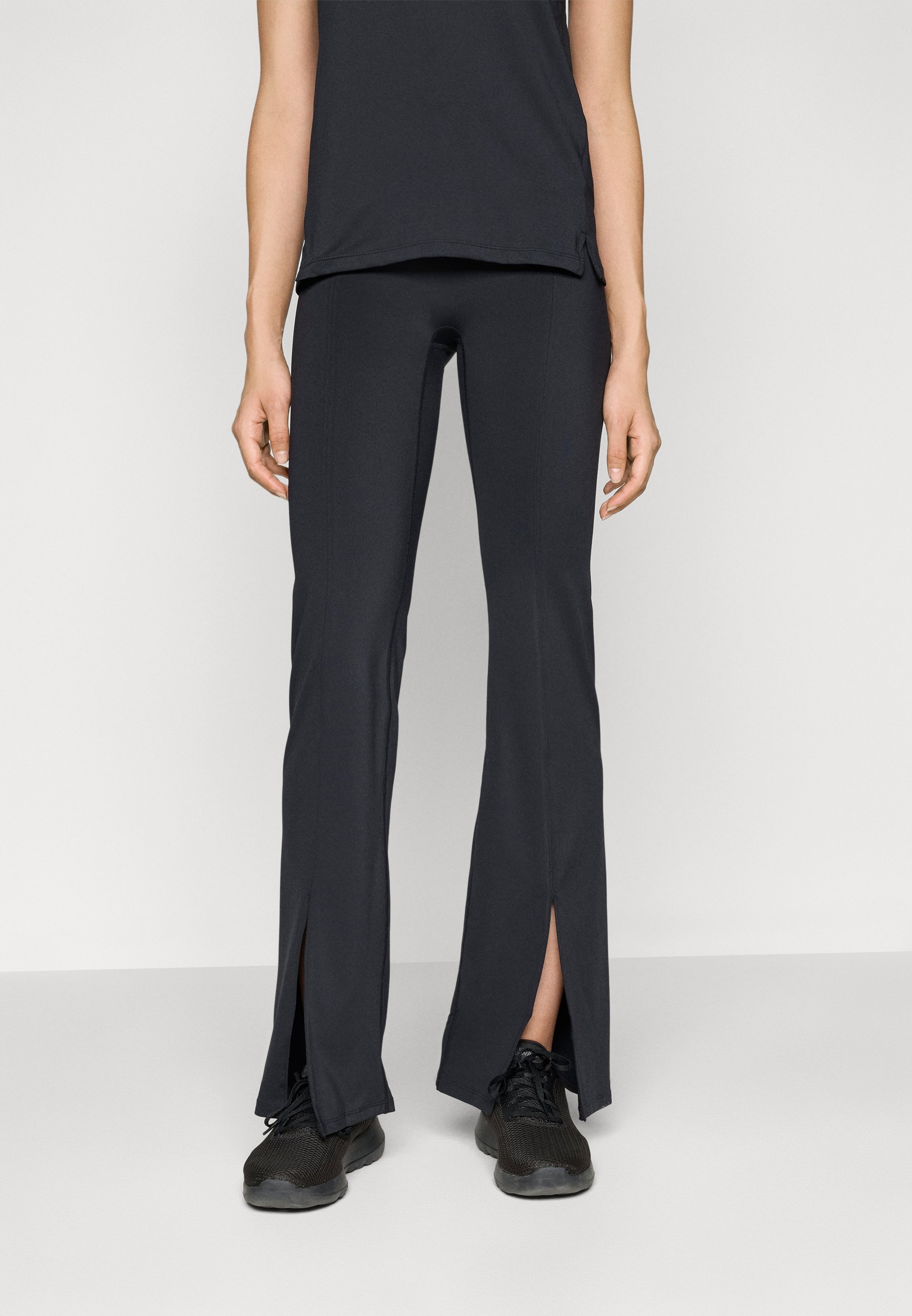 Björn Borg STUDIO FLARED SLIT - Leggings - black beauty