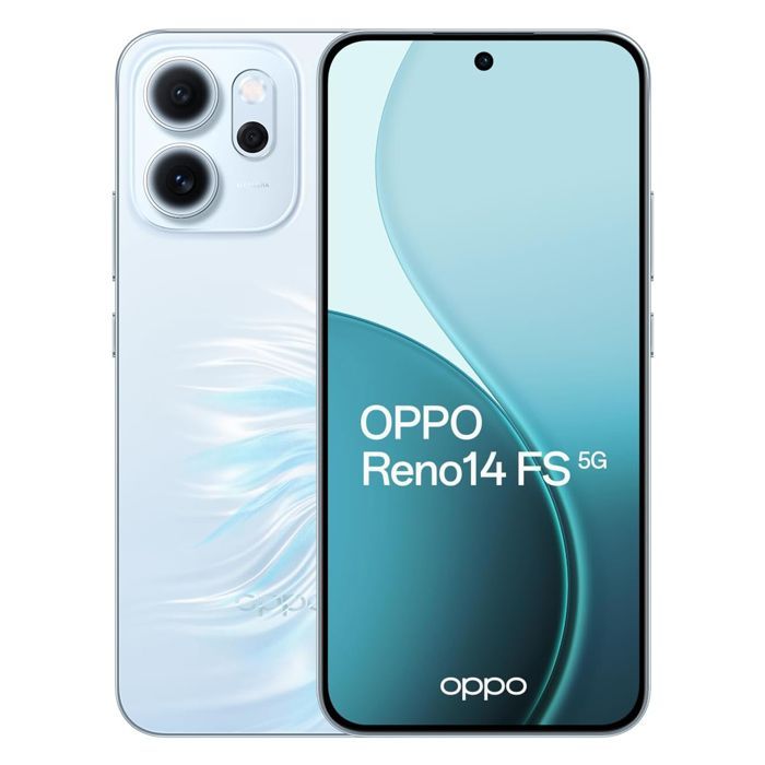 OPPO Reno14 FS 5G Smartphone, 12 GB RAM, 512 GB Speicher, Blau, 6,57