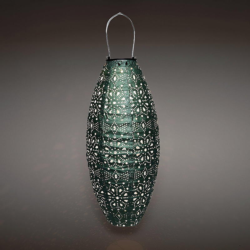 Papieren lantaarn ø 20x45 cm, ovaal, Flory