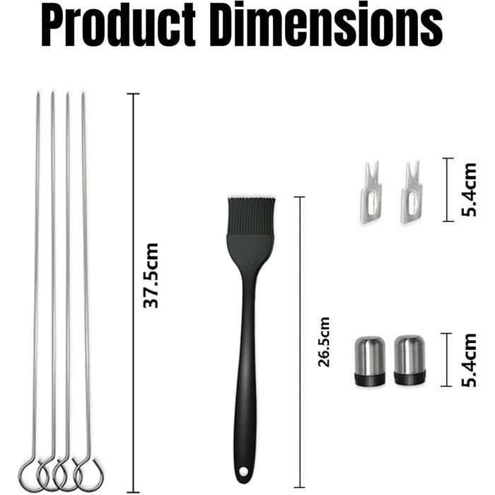 Lot de 18 ustensiles de barbecue - Cadeau de qualité supérieure pour homme - Accessoires de barbecue pour barbecue à gaz - Couverts