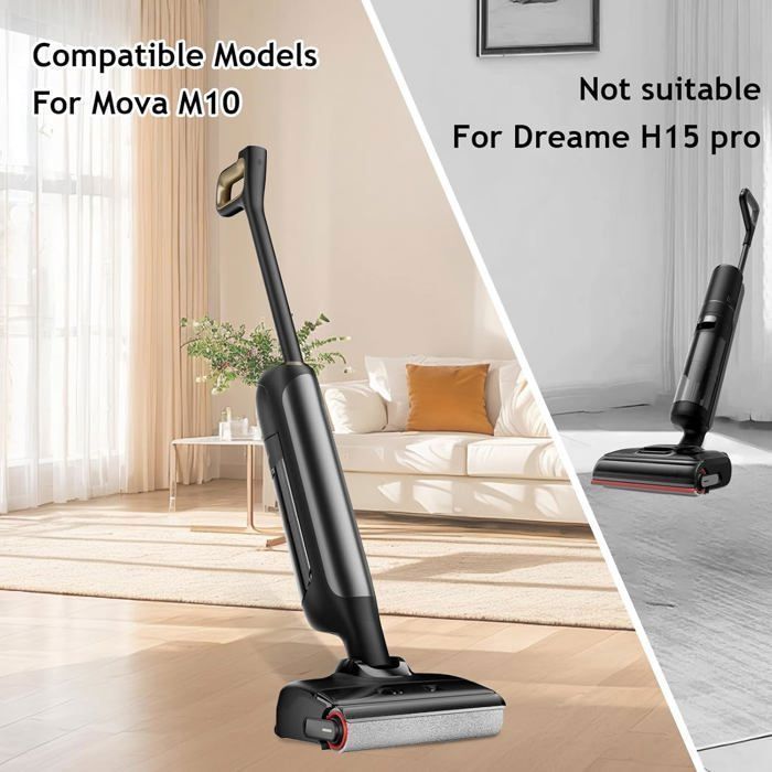 Brosse à rouleau + filtre accessoires pour Mova M10 aspirateur sec et humide pièces de rechange, 2 rouleaux de brosse + 2 filtres