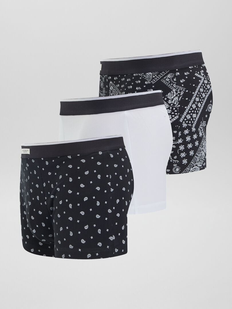 Set van 3 stretch boxershorts - Zwart