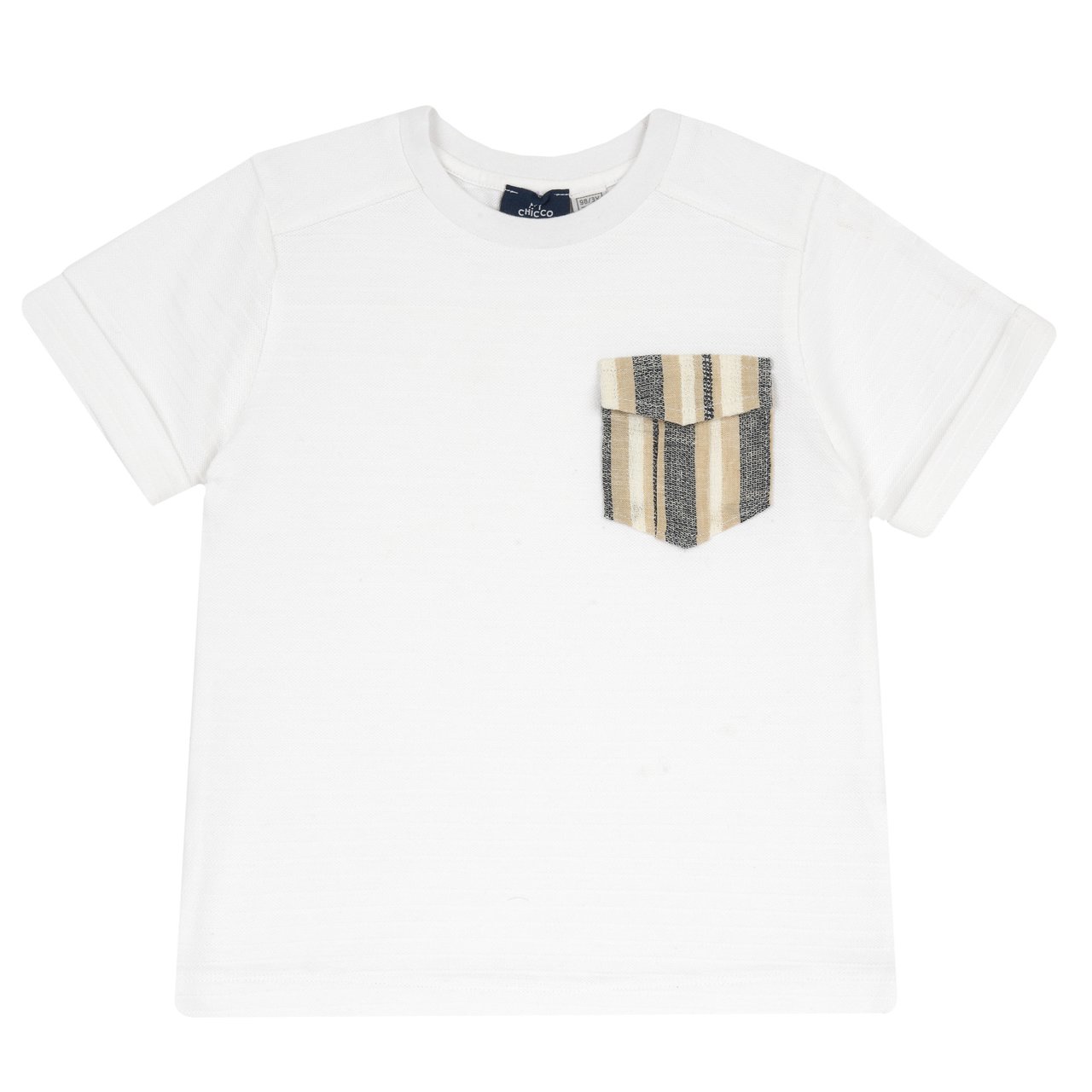 T-shirt rayé à manches courtes avec poche