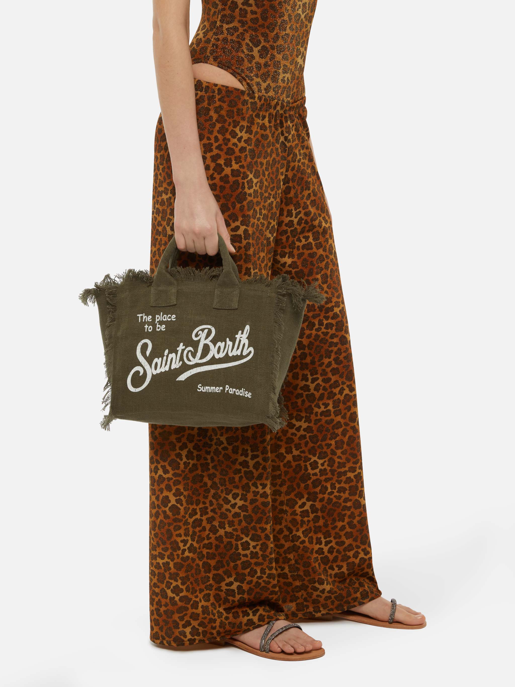 Colette tas in legergroen linnen