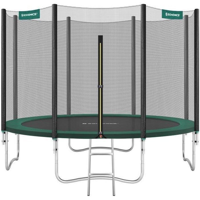 SONGMICS Outdoor Trampoline 366 cm - Garden Black and Green STR12GNV1