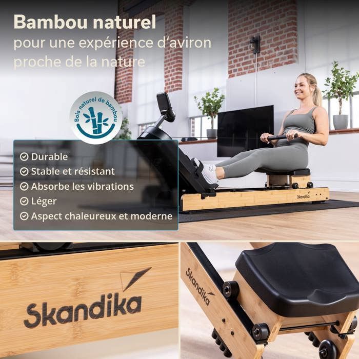 Skandika Rovek Remo Magnético Dobrável Conectado - 32 Níveis de Resistência - Volante de 6 kg - Bluetooth - Kinomap