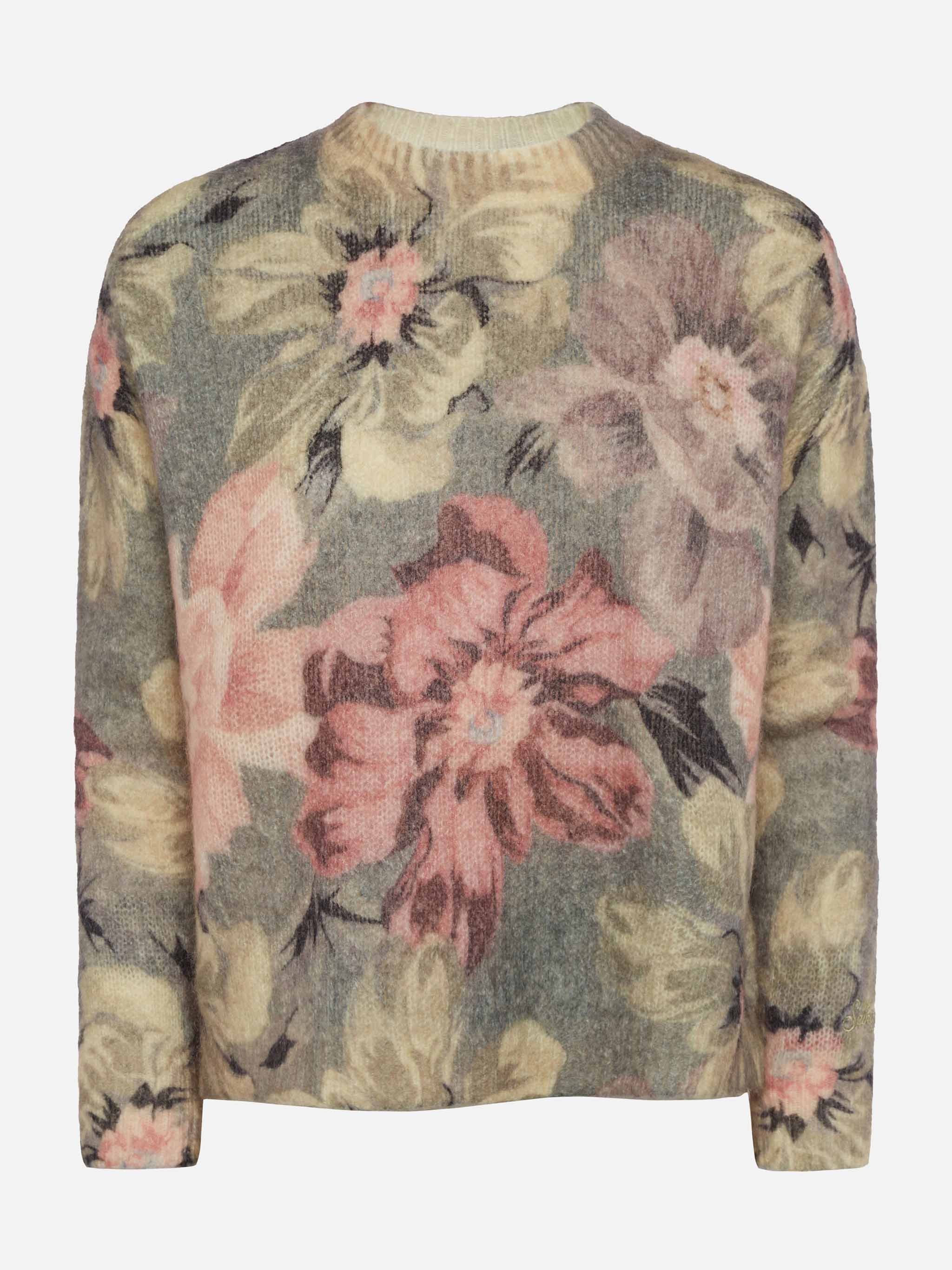 Louise damestrui van mohair met bloemenprint