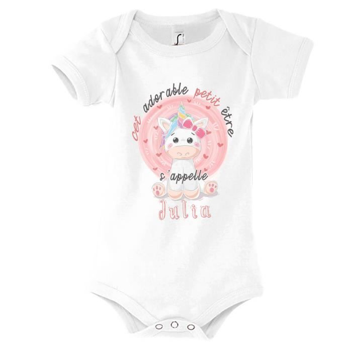Body - Julia - Blanco - Algodón - Bebé Niña - 3 meses