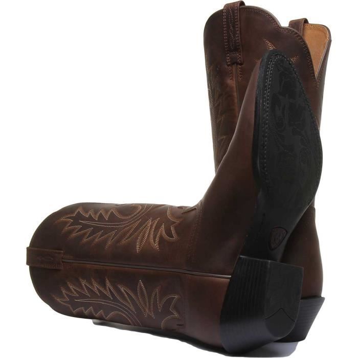 Stivali da cowboy da donna Ariat Heritage Western in pelle pieno fiore marrone (marrone, 38.5)