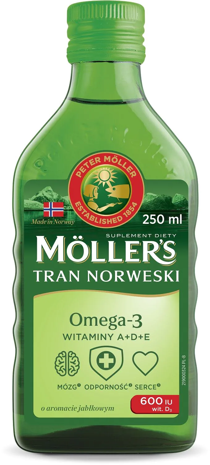 Mollers Tran Norweski Smak jabłkowy Płyn