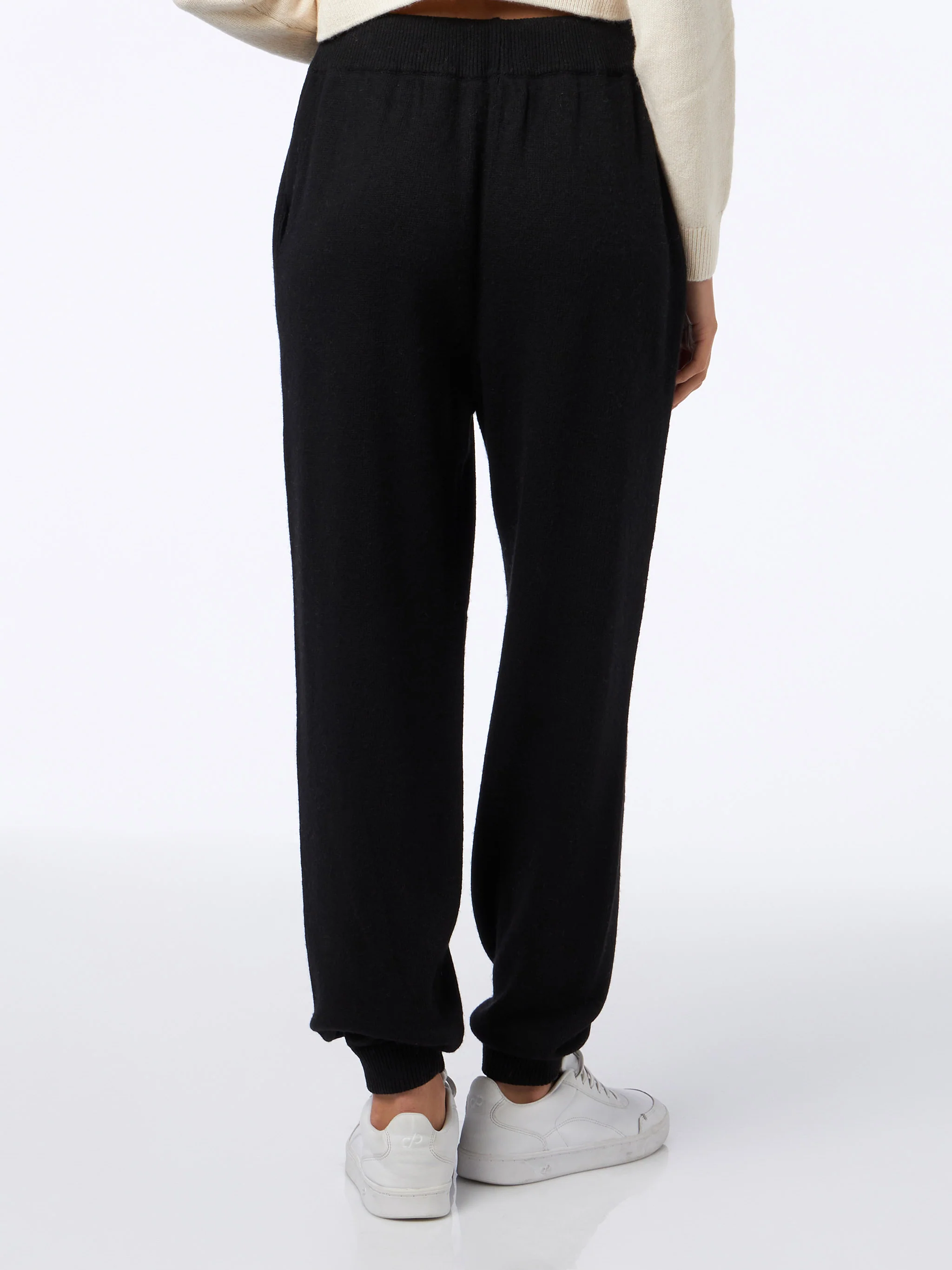 Dames zwarte gebreide joggingbroek
