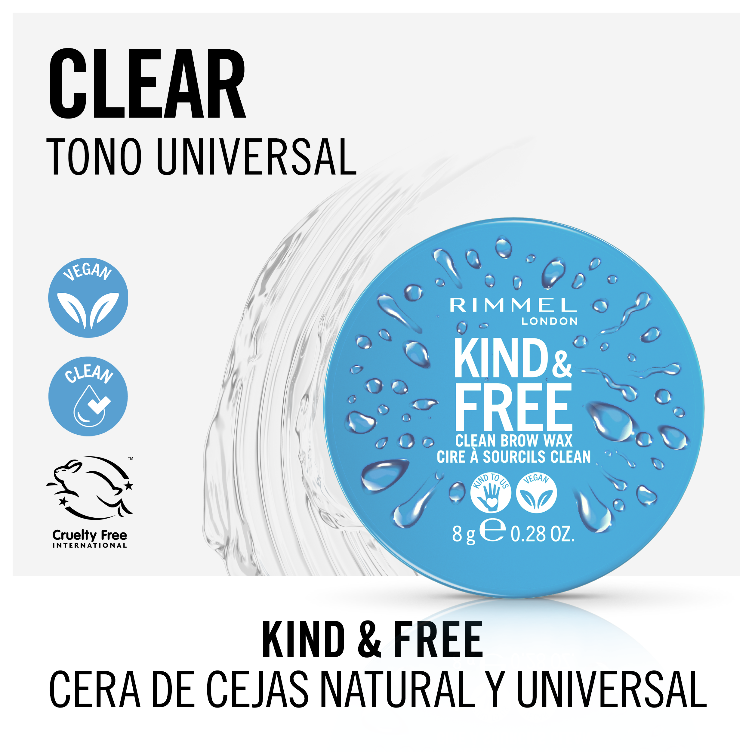 Kind & Free uzacu vasks Uzacu kosmētikas līdzekļi un zīmuļi